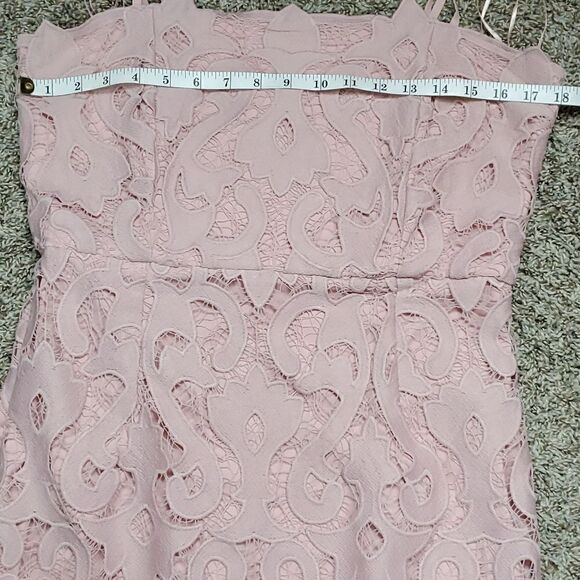 Bardot Dusty Pink Lina Lace Midi Dress - Picture 7 of 10